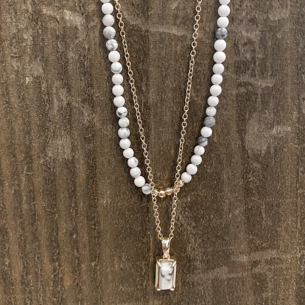Marble Layering Necklace